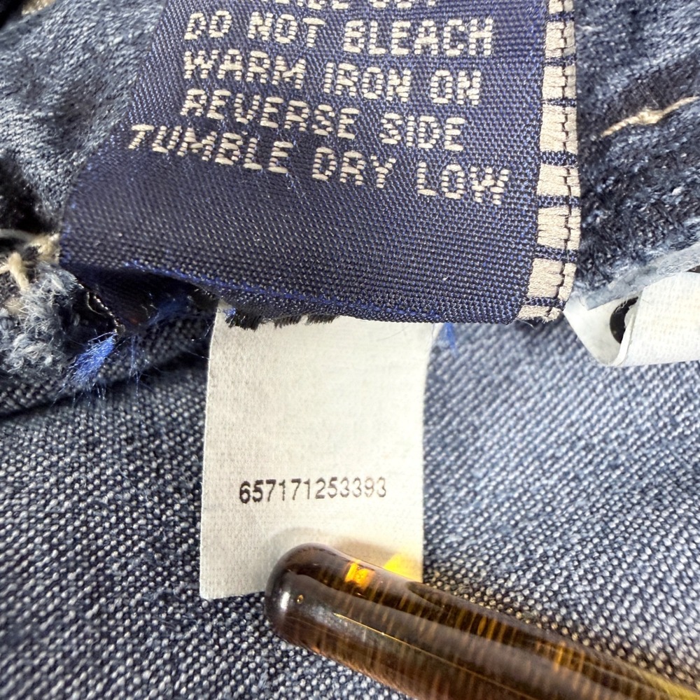 Angels Flare Jeans Womens 9 Short Blue Excellent Thick Stitch Low Rise Y2K - Picture 13 of 15